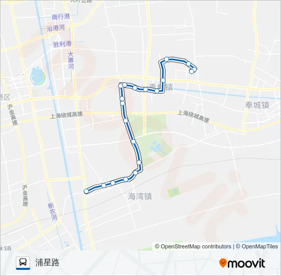 公交青村1路的线路图