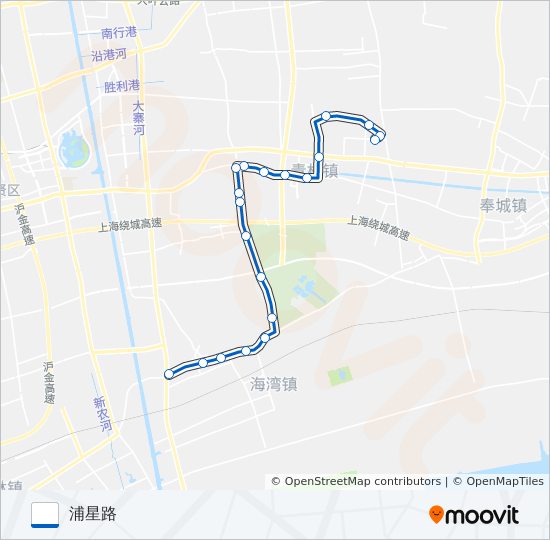 青村1路 bus Line Map