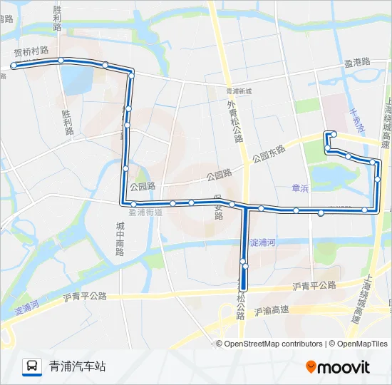 青浦3路 Bus Line Map
