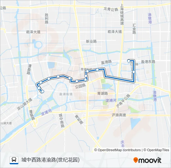 青浦5路 Bus Line Map