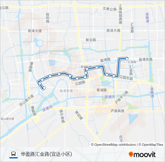 青浦5路 Bus Line Map
