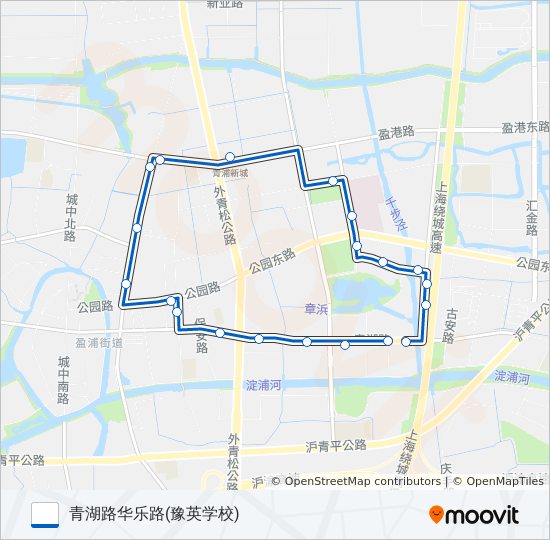 公交青浦6路的线路图