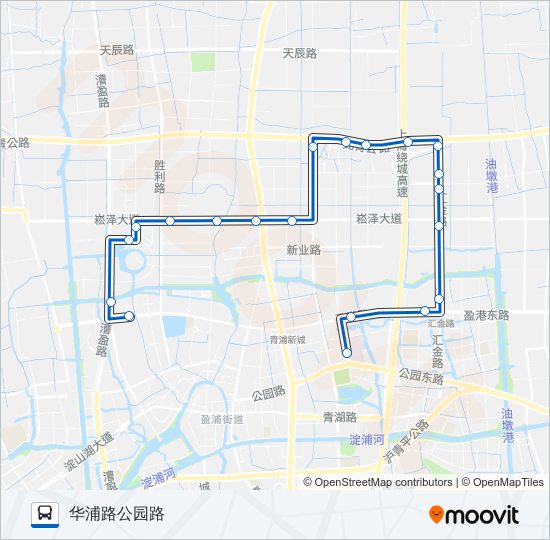 公交青浦7路的线路图