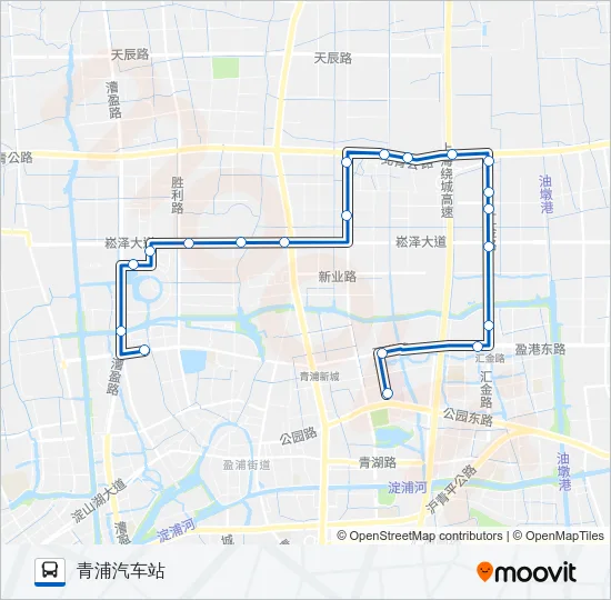 公交青浦7路的线路图