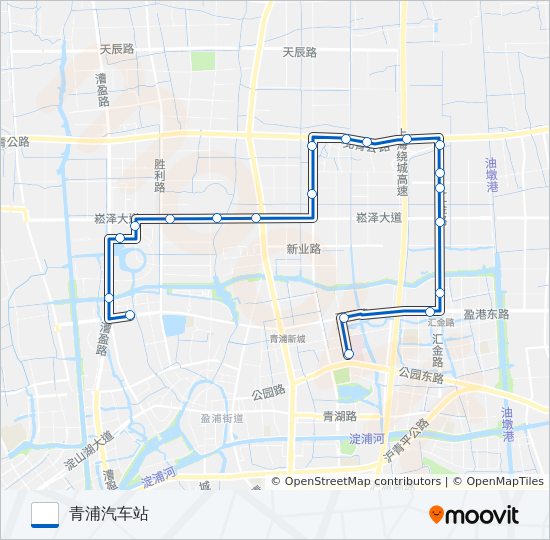 公交青浦7路的线路图