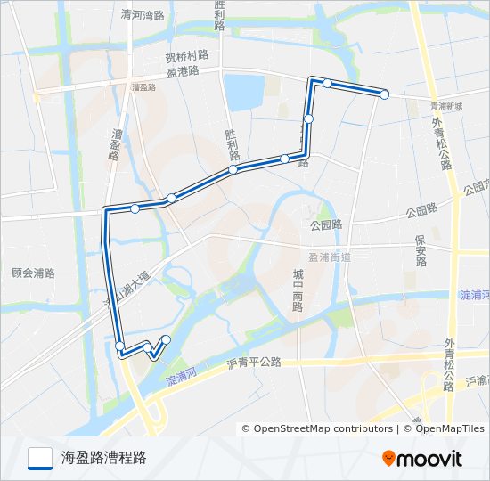 公交青浦8路的线路图