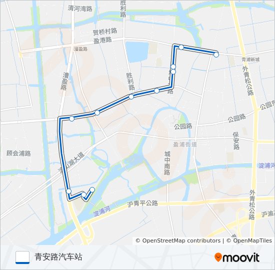 公交青浦8路的线路图