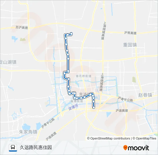 青浦9路 Bus Line Map