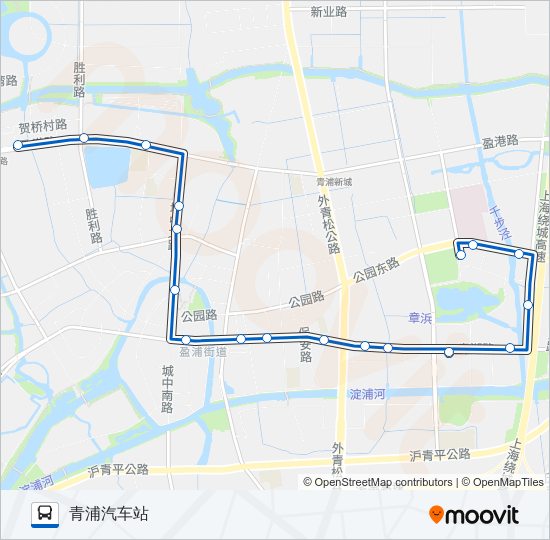 青浦三线 bus Line Map
