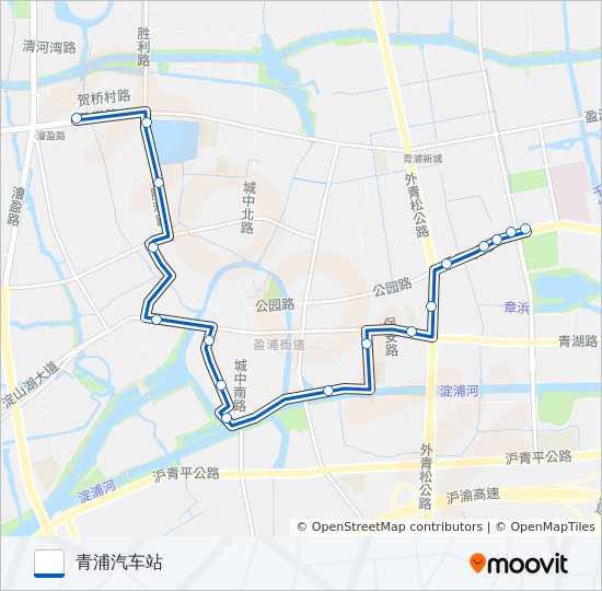 青浦二线 bus Line Map