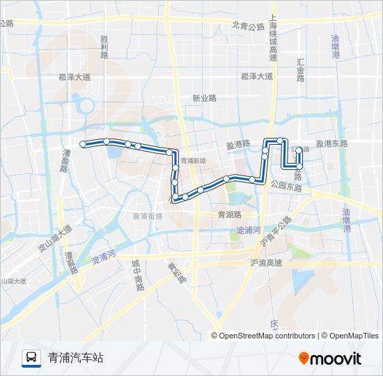 青浦四线 Bus Line Map