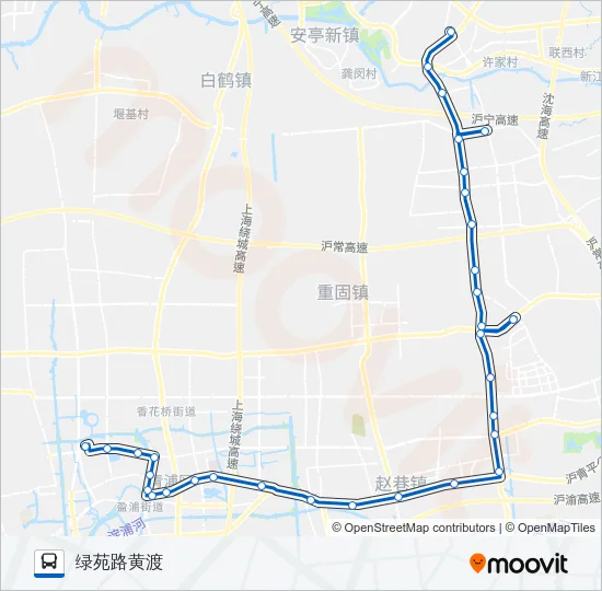 青黄专线 Bus Line Map