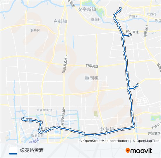 公交青黄专路的线路图