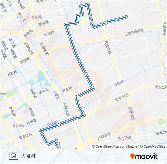 马陆1路 Bus Line Map