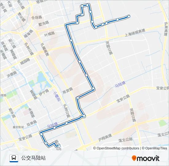 马陆1路 Bus Line Map