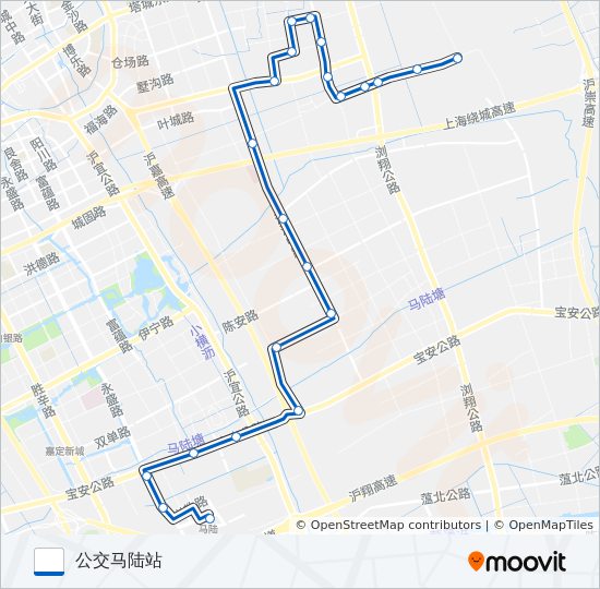 马陆1路 bus Line Map