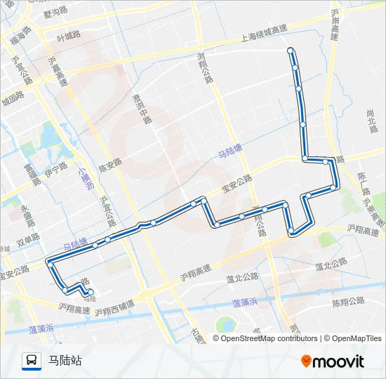 马陆2路 Bus Line Map