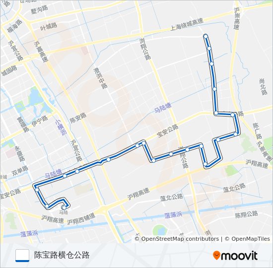 马陆2路 bus Line Map