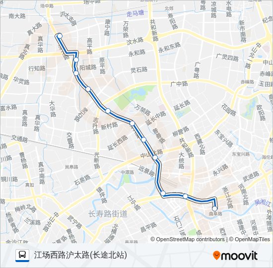 公交58区间路的线路图