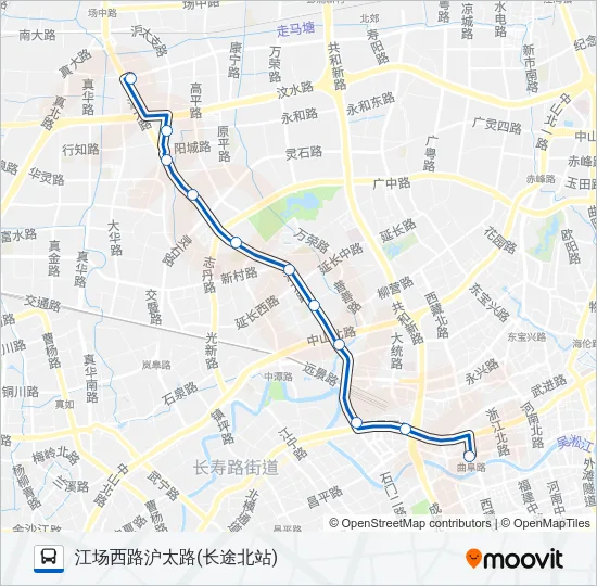 公交58区间路的线路图