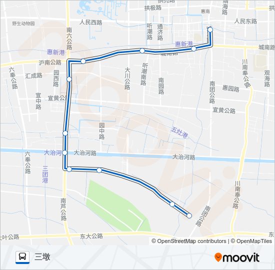 南七线区间 Bus Line Map