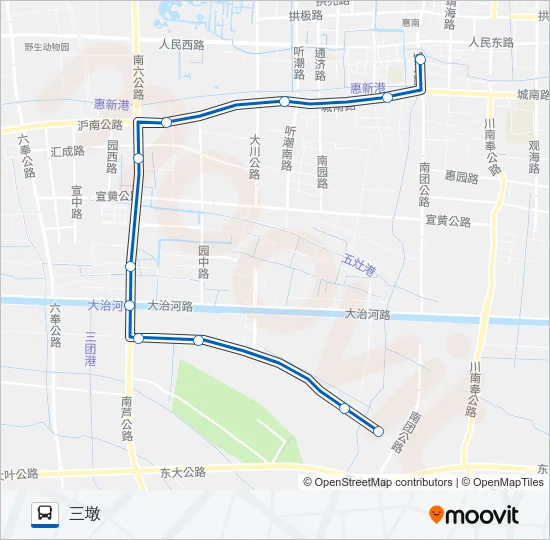 南七线区间 Bus Line Map
