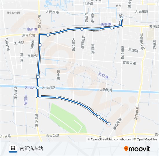 公交南七区间路的线路图