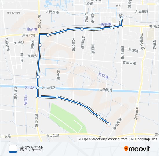 南七线区间 bus Line Map