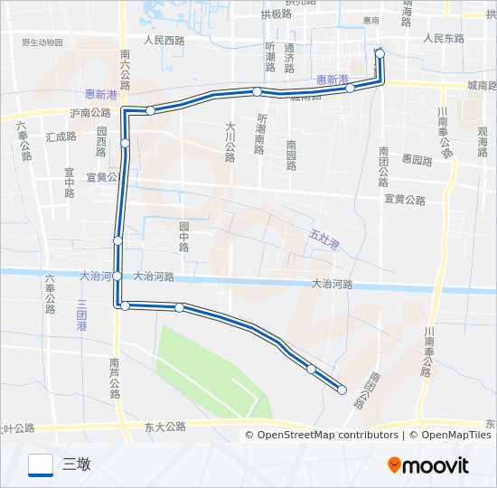 南七线区间 bus Line Map