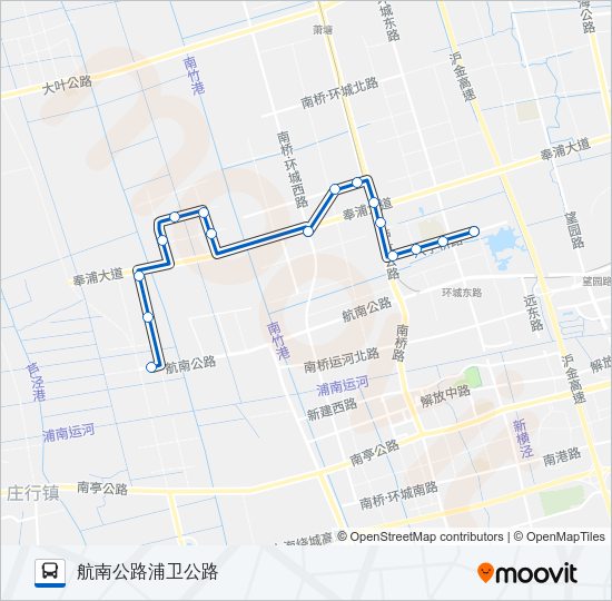 公交南桥16路的线路图
