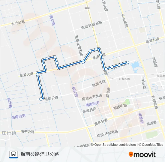 公交南桥16路的线路图