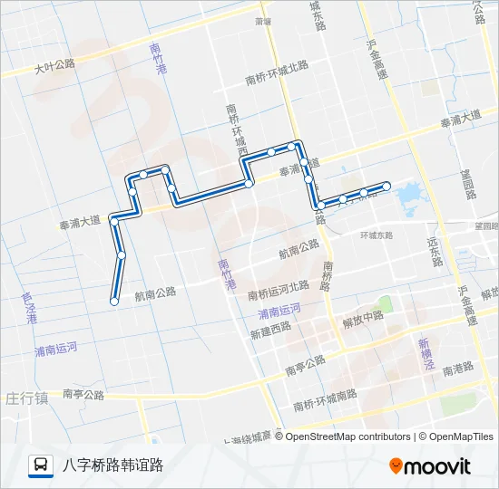 南桥16路 Bus Line Map