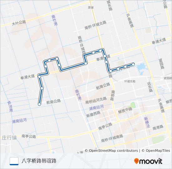 南桥16路 bus Line Map