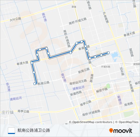 南桥16路 bus Line Map