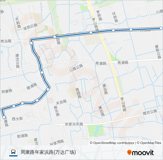 周康10路 Bus Line Map