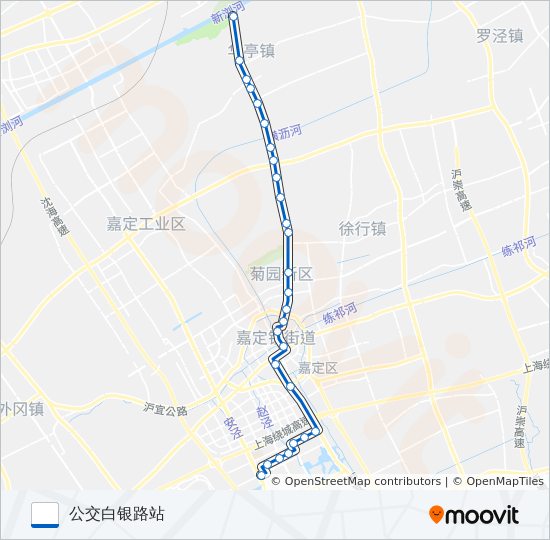 公交嘉唐华支路的线路图
