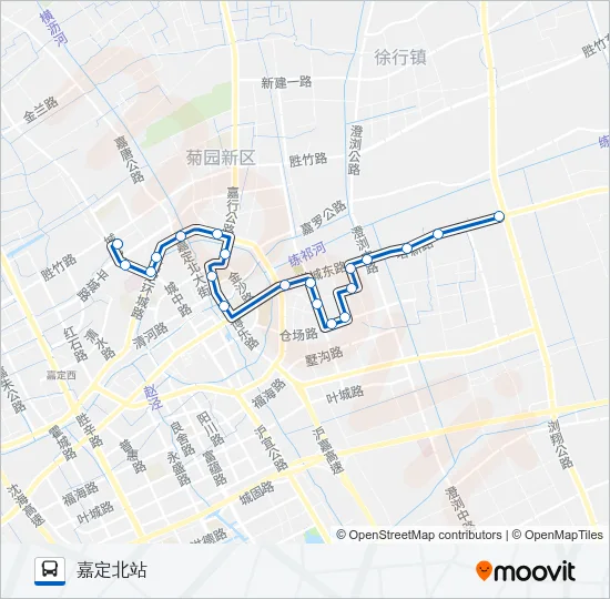 嘉定10路 Bus Line Map