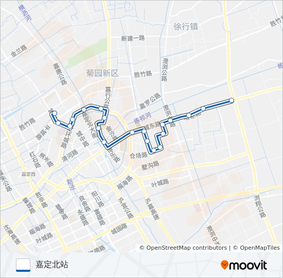 嘉定10路 bus Line Map