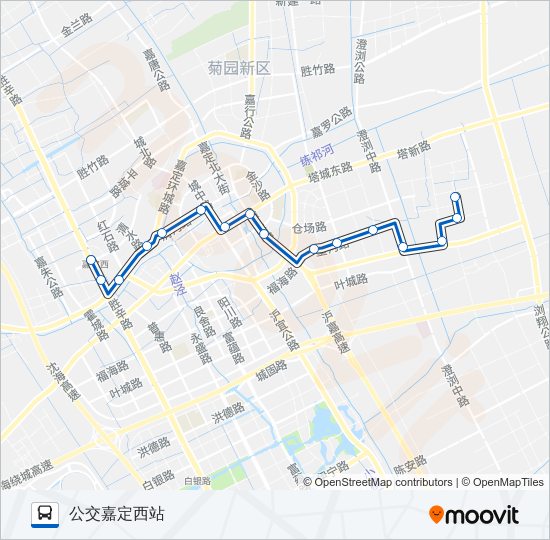 公交嘉定11路的线路图