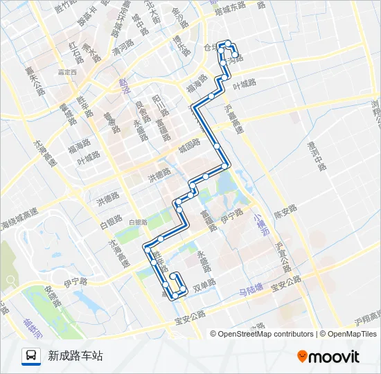 嘉定14路 Bus Line Map