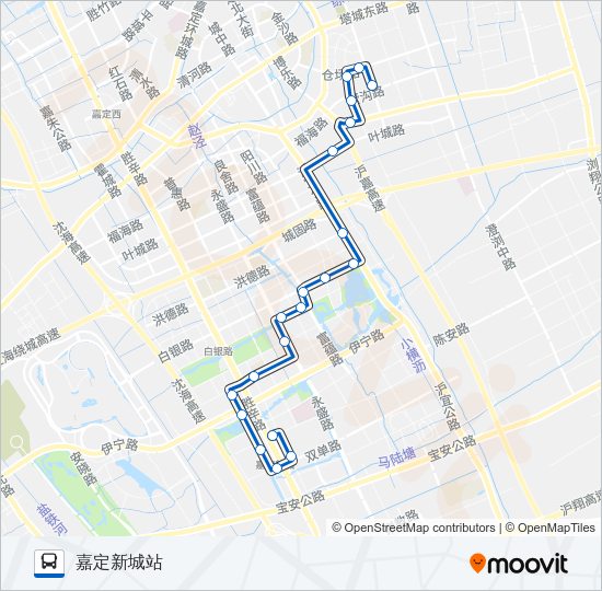 公交嘉定14路的线路图