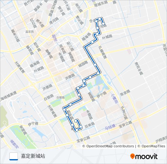 嘉定14路 bus Line Map