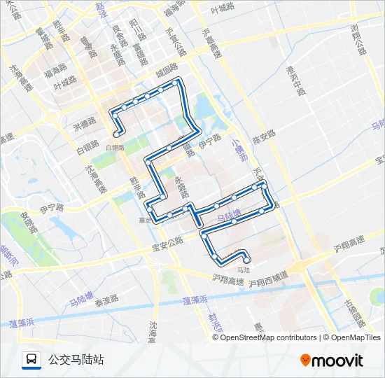 嘉定15路 Bus Line Map