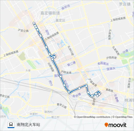 嘉定52路 Bus Line Map