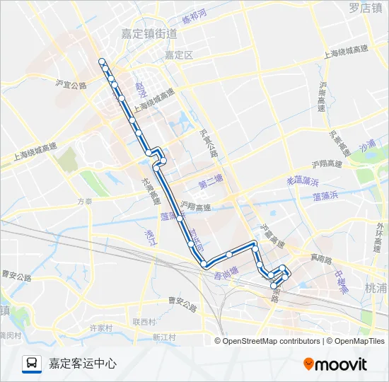 嘉定52路 Bus Line Map