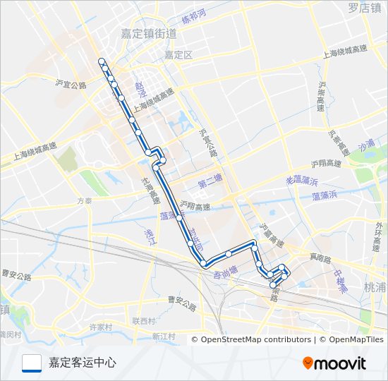 嘉定52路 bus Line Map