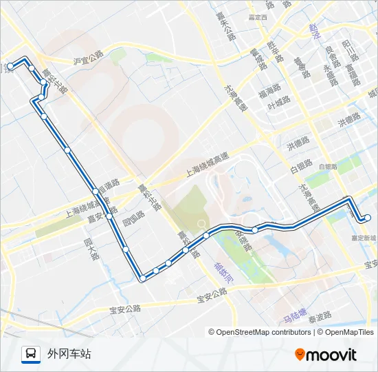 嘉定53路 Bus Line Map