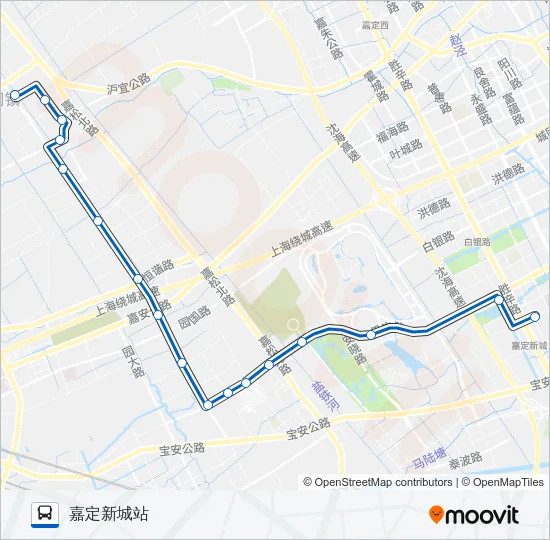 嘉定53路 Bus Line Map