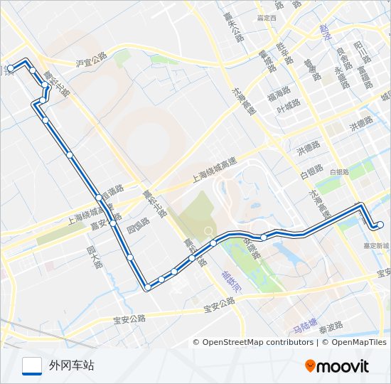嘉定53路 bus Line Map