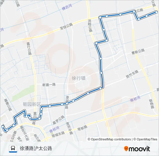 嘉定54路 Bus Line Map